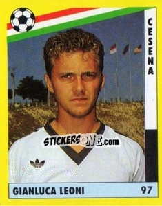 Sticker Gianluca Leoni - Il Grande Calcio 1991 n. 97 - Vallardi