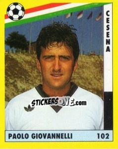 Sticker Paolo Giovannelli - Il Grande Calcio 1991 n. 102 - Vallardi