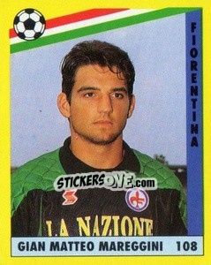 Sticker Gianmatteo Mareggini - Il Grande Calcio 1991 n. 108 - Vallardi