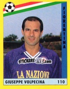 Sticker Giuseppe Volpecina - Il Grande Calcio 1991 n. 110 - Vallardi