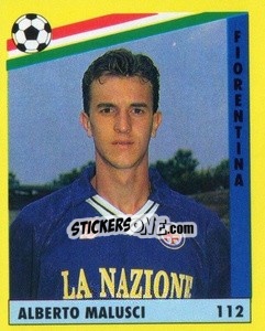 Sticker Alberto Malusci - Il Grande Calcio 1991 n. 112 - Vallardi