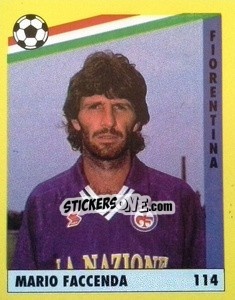 Figurina Mario Faccenda - Il Grande Calcio 1991 n. 114 - Vallardi