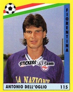Sticker Antonio Dell'Oglio - Il Grande Calcio 1991 n. 115 - Vallardi