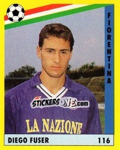 Sticker Diego Fuser - Il Grande Calcio 1991 n. 116 - Vallardi