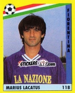 Sticker Marius Lăcătuș - Il Grande Calcio 1991 n. 118 - Vallardi
