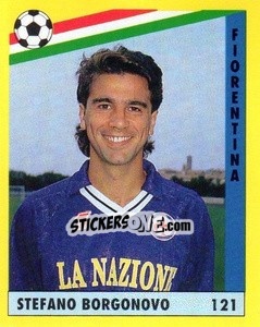 Sticker Stefano Borgonovo - Il Grande Calcio 1991 n. 121 - Vallardi