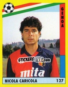Sticker Nicola Caricola - Il Grande Calcio 1991 n. 127 - Vallardi