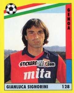 Sticker Gianluca Signorini - Il Grande Calcio 1991 n. 128 - Vallardi