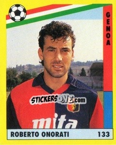 Sticker Roberto Onorati - Il Grande Calcio 1991 n. 133 - Vallardi