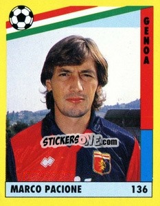 Cromo Marco Pacione - Il Grande Calcio 1991 n. 136 - Vallardi