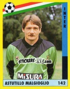 Sticker Astutillo Malgioglio - Il Grande Calcio 1991 n. 142 - Vallardi