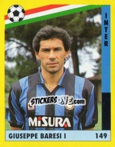 Sticker Giuseppe Baresi - Il Grande Calcio 1991 n. 149 - Vallardi