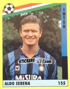 Sticker Aldo Serena - Il Grande Calcio 1991 n. 155 - Vallardi