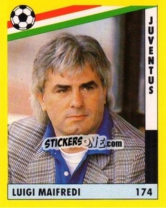 Sticker Luigi Maifredi - Il Grande Calcio 1991 n. 174 - Vallardi