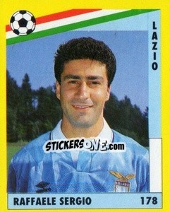Sticker Raffaele Sergio - Il Grande Calcio 1991 n. 178 - Vallardi