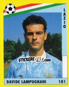 Sticker Davide Lampugnani - Il Grande Calcio 1991 n. 181 - Vallardi