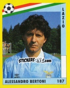 Sticker Alessandro Bertoni - Il Grande Calcio 1991 n. 187 - Vallardi