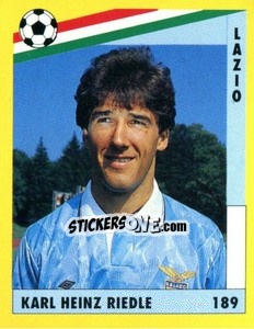Sticker Karl-Heinz Riedle - Il Grande Calcio 1991 n. 189 - Vallardi