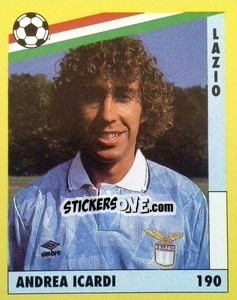 Sticker Andrea Icardi - Il Grande Calcio 1991 n. 190 - Vallardi