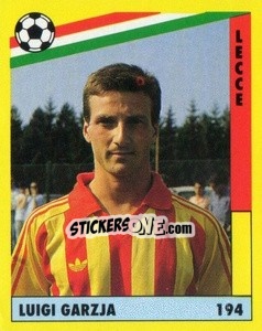 Sticker Luigi Garzja - Il Grande Calcio 1991 n. 194 - Vallardi