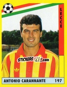 Sticker Antonio Carannante - Il Grande Calcio 1991 n. 197 - Vallardi
