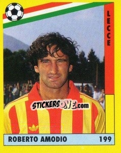Sticker Roberto Amodio - Il Grande Calcio 1991 n. 199 - Vallardi