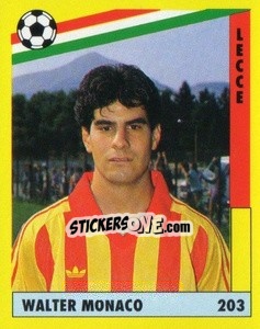 Sticker Walter Monaco - Il Grande Calcio 1991 n. 203 - Vallardi