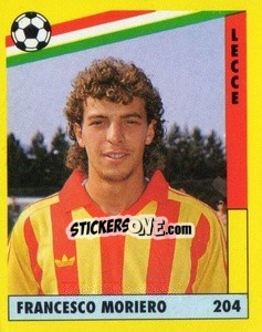 Cromo Francesco Moriero - Il Grande Calcio 1991 n. 204 - Vallardi