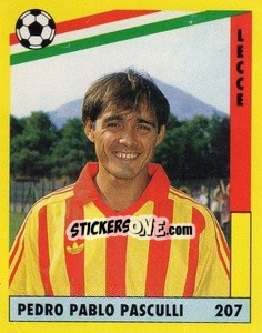 Sticker Pedro Pablo Pasculli - Il Grande Calcio 1991 n. 207 - Vallardi