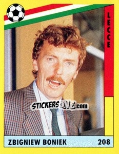Sticker Zbigniew Boniek - Il Grande Calcio 1991 n. 208 - Vallardi