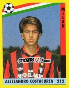 Sticker Alessandro Costacurta - Il Grande Calcio 1991 n. 212 - Vallardi