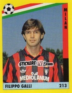 Sticker Filippo Galli - Il Grande Calcio 1991 n. 213 - Vallardi