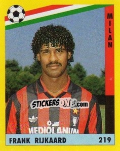 Sticker Frank Rijkaard - Il Grande Calcio 1991 n. 219 - Vallardi