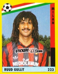 Sticker Ruud Gullit - Il Grande Calcio 1991 n. 223 - Vallardi