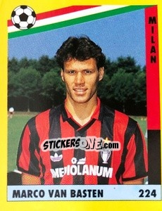 Sticker Marco van Basten - Il Grande Calcio 1991 n. 224 - Vallardi