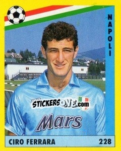 Sticker Ciro Ferrara - Il Grande Calcio 1991 n. 228 - Vallardi