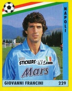 Sticker Giovanni Francini - Il Grande Calcio 1991 n. 229 - Vallardi