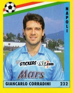 Sticker Giancarlo Corradini - Il Grande Calcio 1991 n. 232 - Vallardi