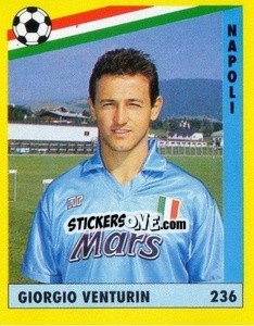 Sticker Giorgio Venturin - Il Grande Calcio 1991 n. 236 - Vallardi