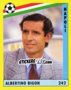 Sticker Albertino Bigon - Il Grande Calcio 1991 n. 242 - Vallardi