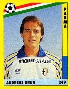 Sticker Georges Grün - Il Grande Calcio 1991 n. 249 - Vallardi