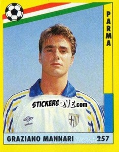 Sticker Graziano Mannari - Il Grande Calcio 1991 n. 257 - Vallardi