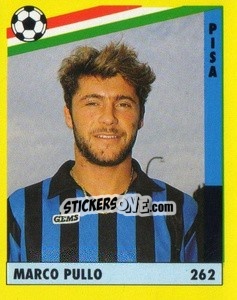 Sticker Marco Pullo - Il Grande Calcio 1991 n. 262 - Vallardi