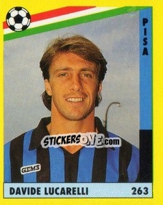Sticker Davide Lucarelli - Il Grande Calcio 1991 n. 263 - Vallardi