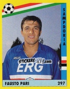 Sticker Fausto Pari - Il Grande Calcio 1991 n. 297 - Vallardi