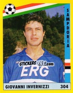 Sticker Giovanni Invernizzi - Il Grande Calcio 1991 n. 304 - Vallardi