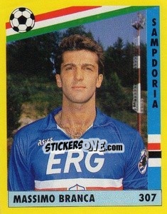 Sticker Marco Branca - Il Grande Calcio 1991 n. 307 - Vallardi