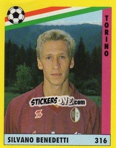 Sticker Silvano Benedetti - Il Grande Calcio 1991 n. 316 - Vallardi