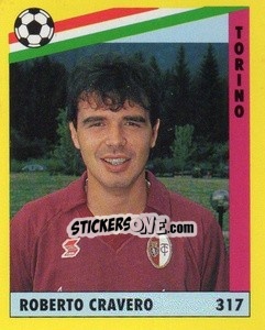 Sticker Roberto Cravero - Il Grande Calcio 1991 n. 317 - Vallardi