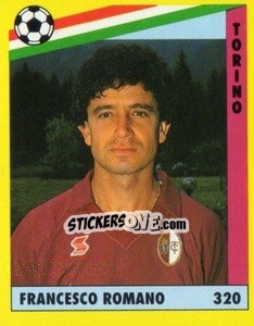 Sticker Francesco Romano - Il Grande Calcio 1991 n. 320 - Vallardi